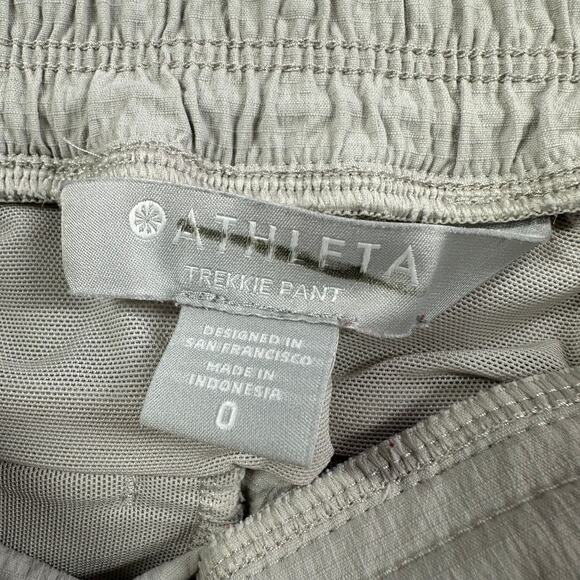 Athleta Pants Womens 0 Gray Trekkie Nylon Ripstop Athletic Travel Camp Utility - Picture 4 of 12